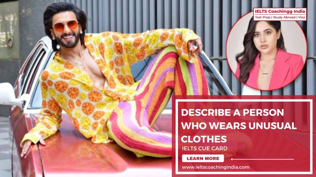 Describe a person who wears unusual clothes