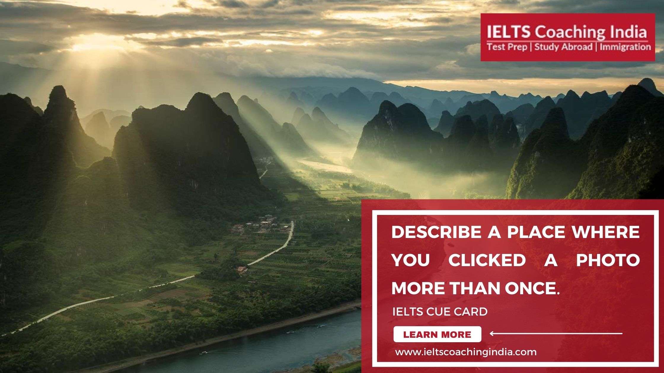 Describe a place where you clicked a photo more than once | IELTS