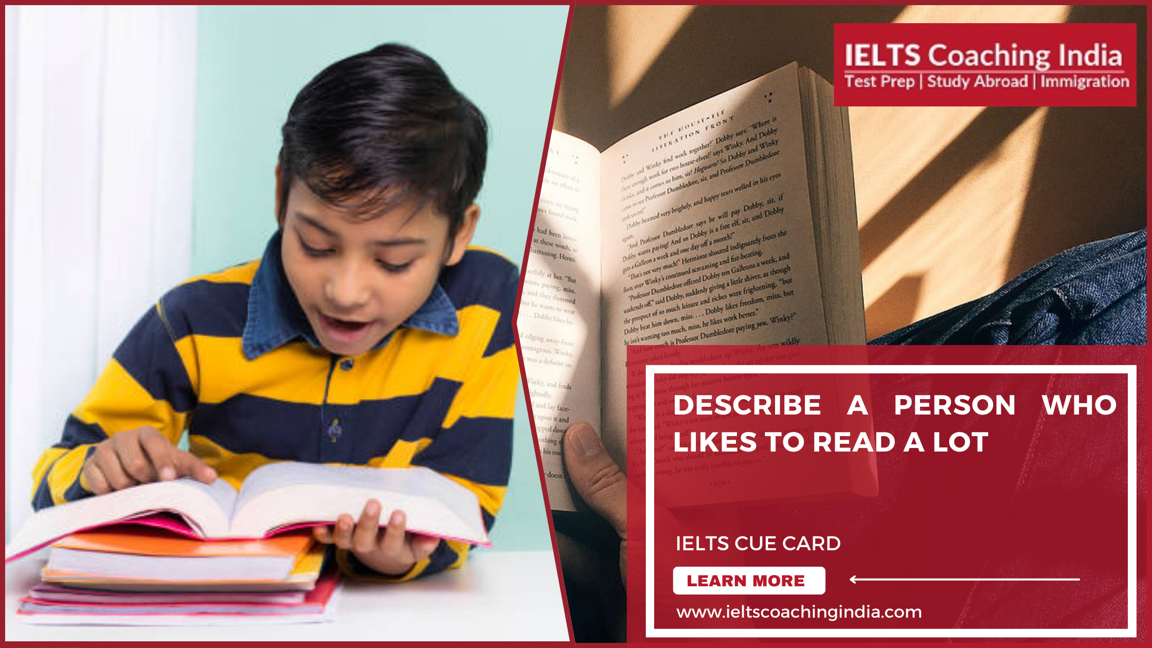 DESCRIBE-A-PERSON WHO LIKES TO READ A LOT | IELTS Coaching India